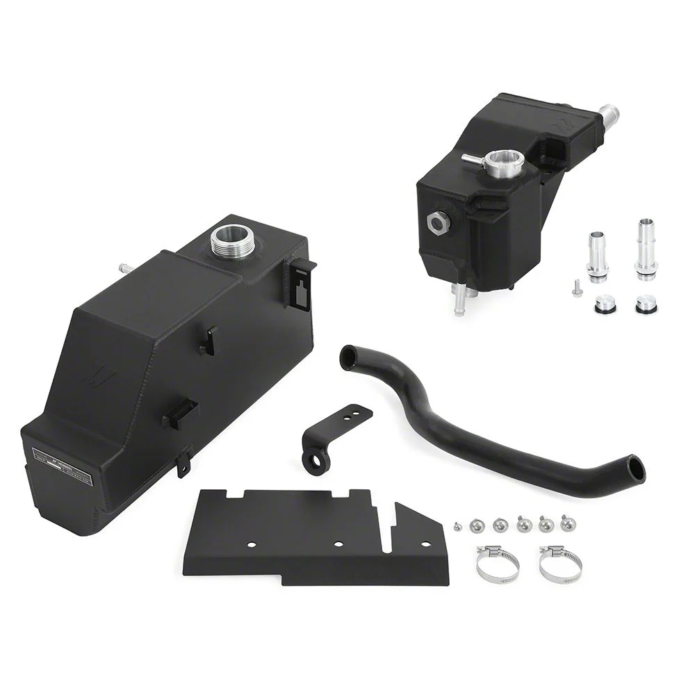 Mishimoto Aluminum Degas Tank Kit; Micro-Wrinkle Black (11-19 6.7L Powerstroke F-350 Super Duty)