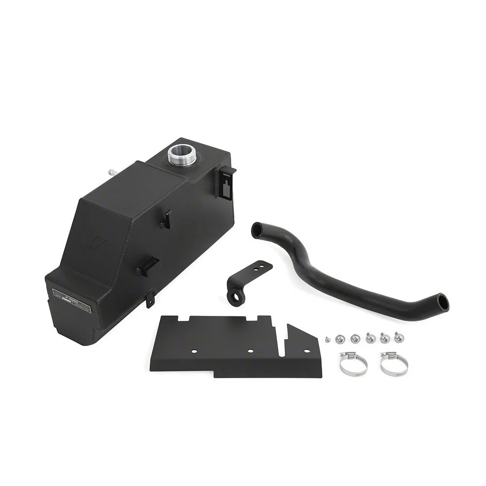 Mishimoto Aluminum Primary Degas Tank Kit; Micro-Wrinkle Black (11-19 6.7L Powerstroke F-350 Super Duty)