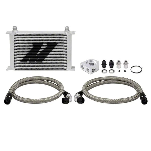 Mishimoto Universal 25-Row Non-Thermostatic Oil Cooler Kit; Silver (Universal; Some Adaptation May Be Required)