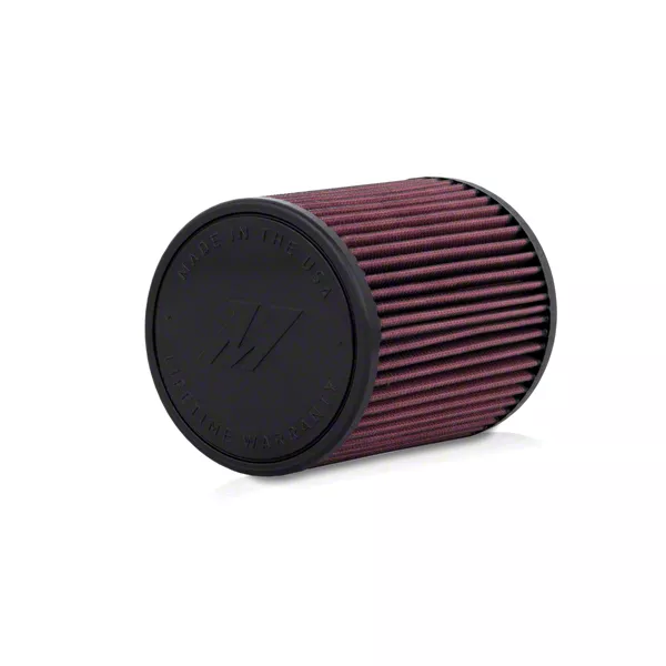 Mishimoto Performance Air Filter; 2.75-Inch Inlet; 7-Inch Filter Length; Red (Universal; Some Adaptation May Be Required)