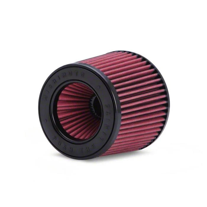 Mishimoto Powerstack Performance Air Filter; 3-Inch Inlet; 5-Inch Filter Length; Red (Universal; Some Adaptation May Be Required)