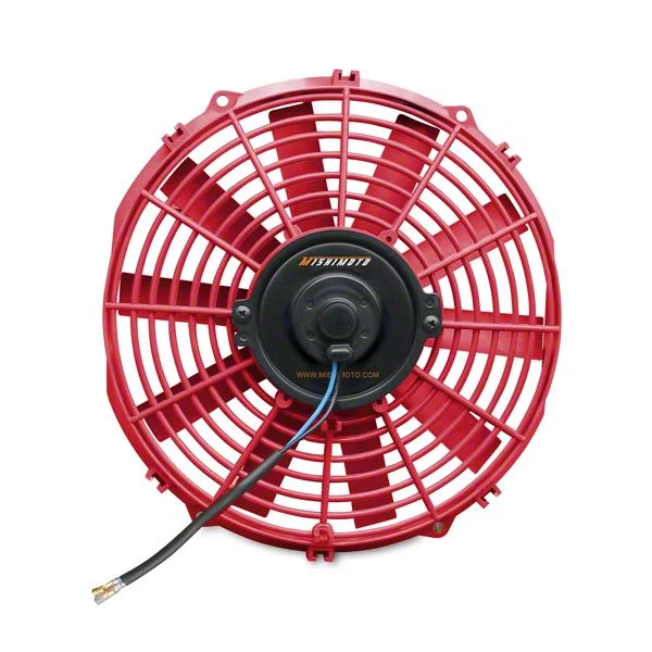 Mishimoto Slim Electric Fan; 12-Inch; Red (Universal; Some Adaptation May Be Required)