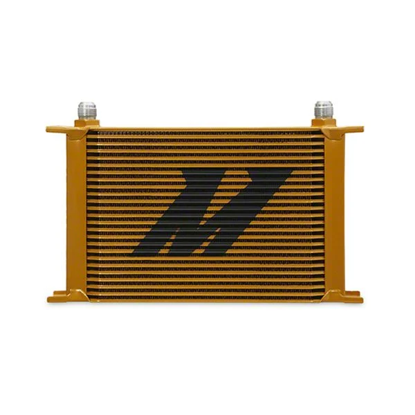 Mishimoto Universal 25-Row Oil Cooler; Gold (Universal; Some Adaptation May Be Required)