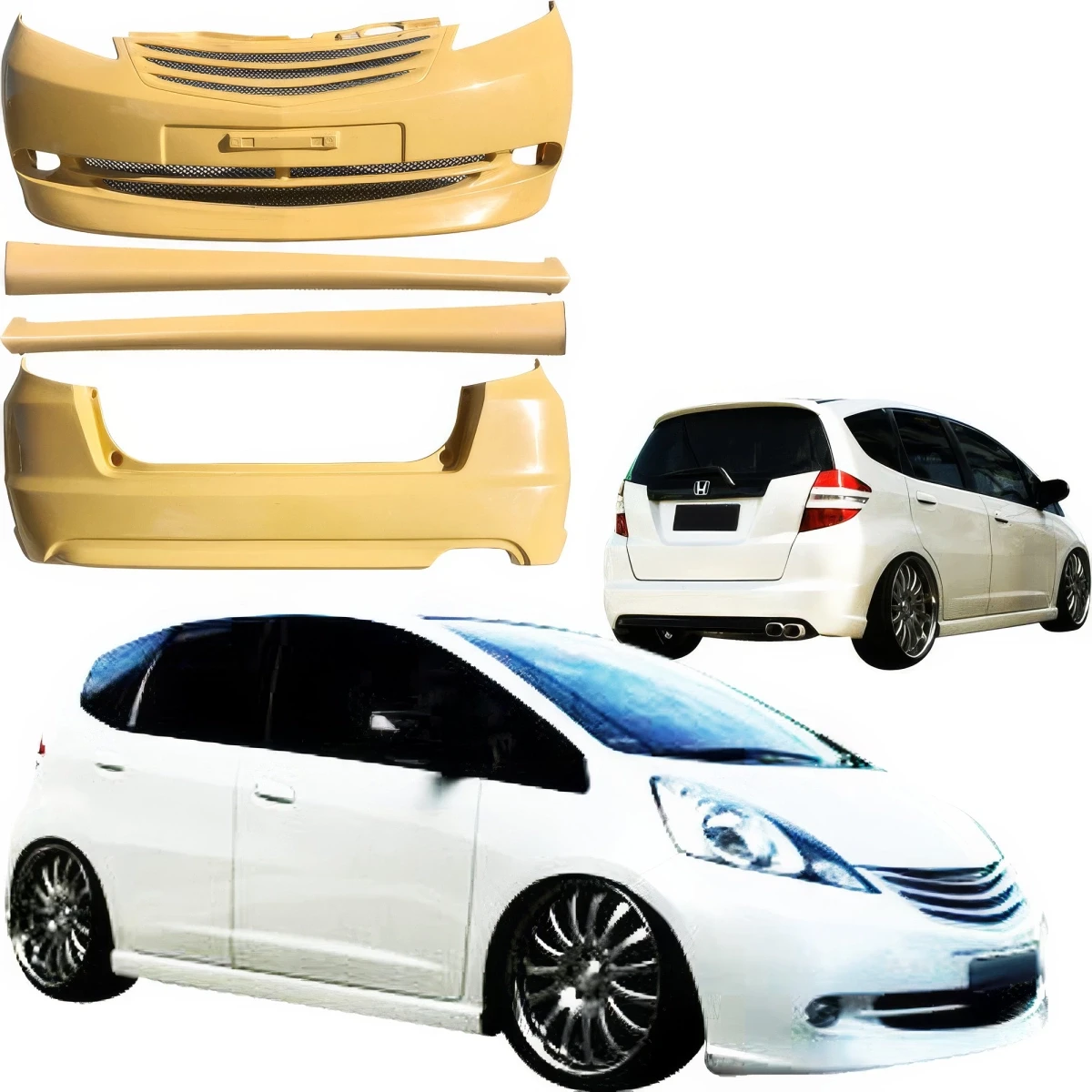 FRP NOBL Body Kit 4pc > Honda Fit 2009-2013 - 110126