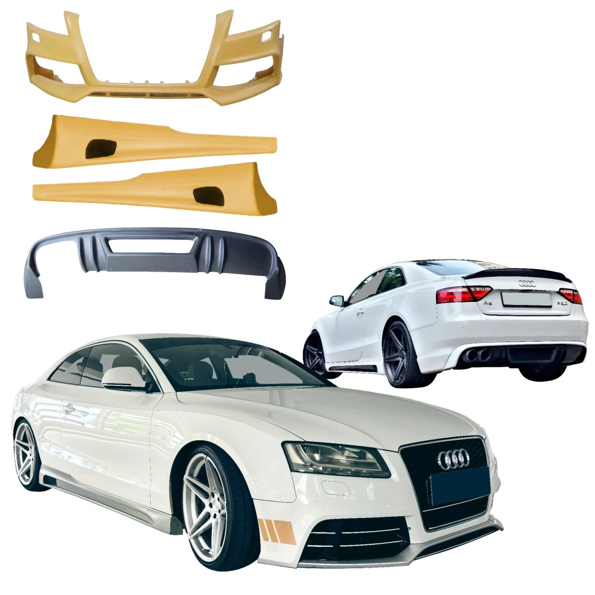 ModeloDrive FRP RIEG Body Kit 4pc for Audi A5 B8 2008-2012