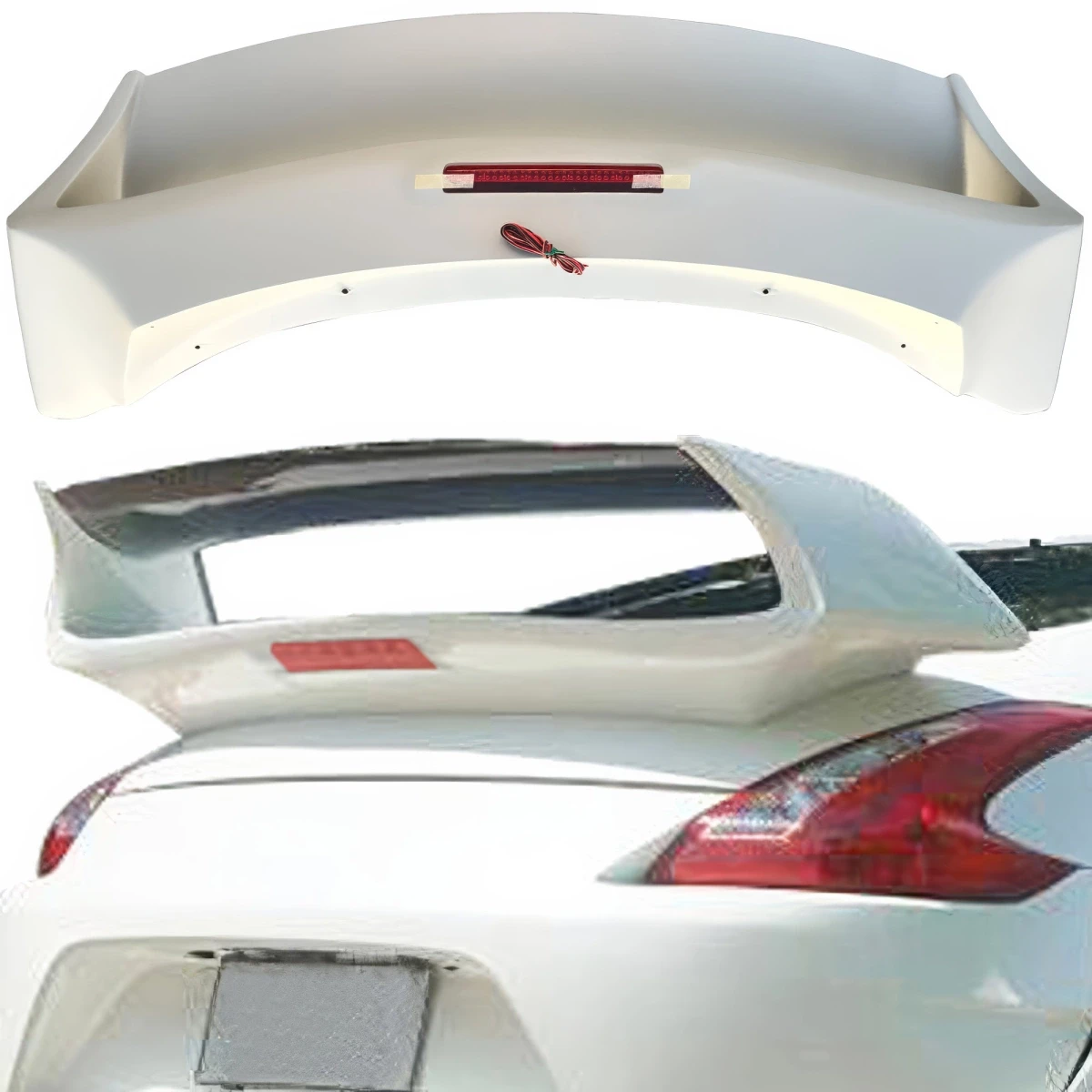 FRP AMU Trunk Spoiler Wing /w LED > Nissan 370Z (Z34) 2009-2020 - 110256