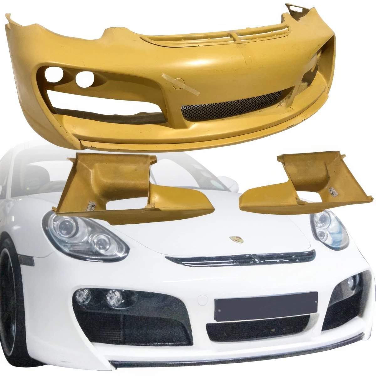 FRP TART Front Bumper 3pc > Porsche Cayman (987) 2006-2008 - 110278
