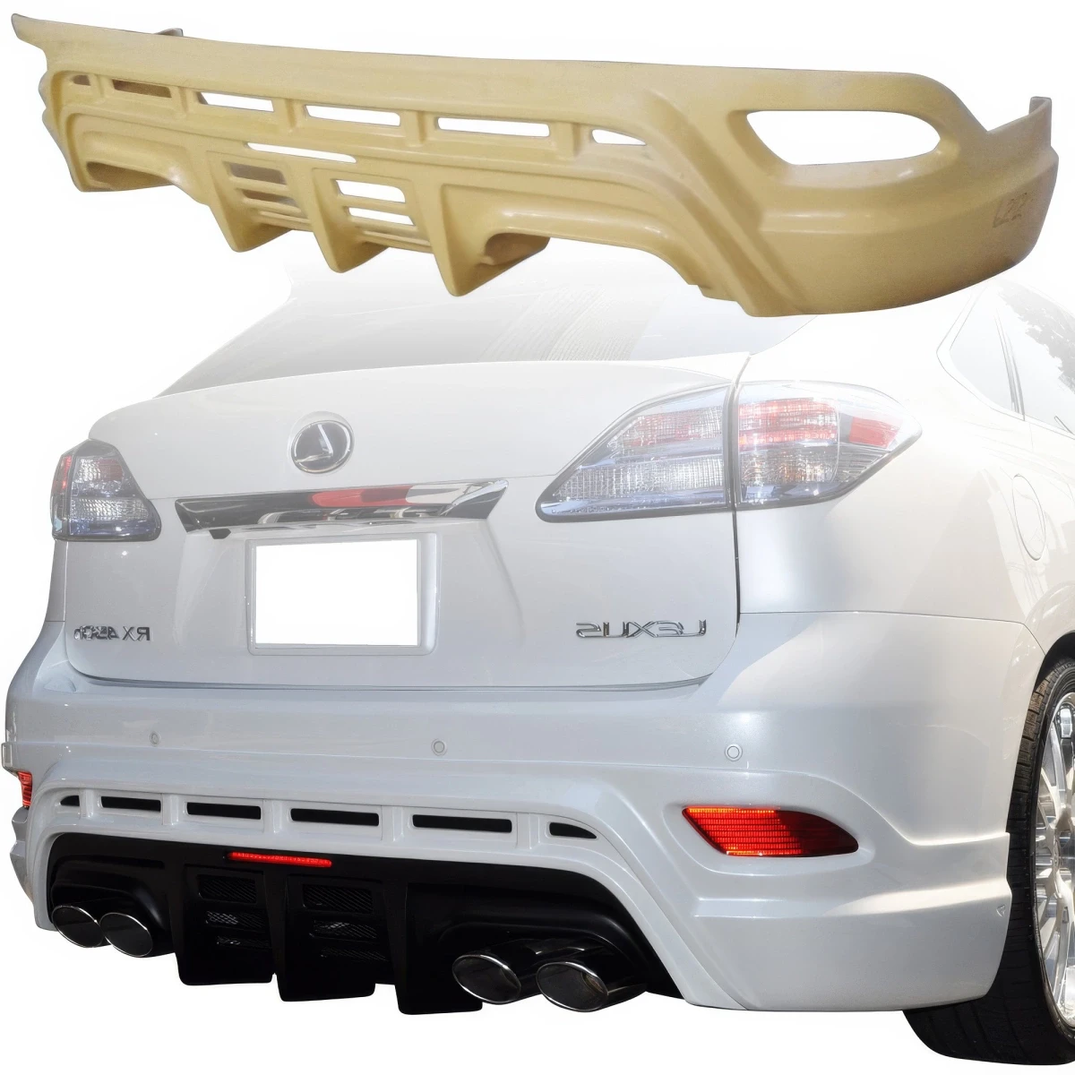 FRP WAL BISO Rear Add-on Valance > Lexus RX350 2010-2013 - 110288