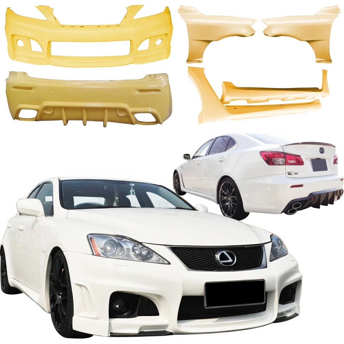 FRP WAL BISO Body Kit 6pc > Lexus IS F 2012-2013 - 110292