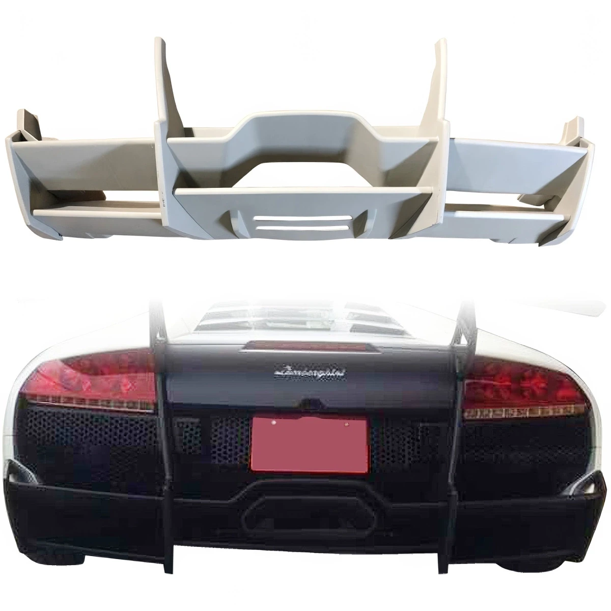 FRP LP670-SV Rear Bumper > Lamborghini Murcielago 2004-2011 - 110341