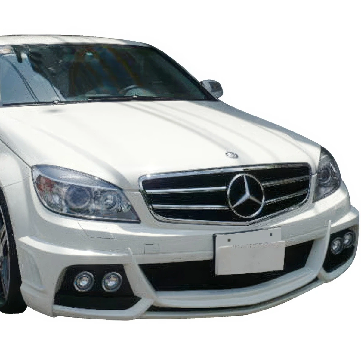 FRP WAL BISO Front Bumper /w Housings > Mercedes-Benz C-Class (W204) 2008-2011 > 4-Door Sedan - 110446