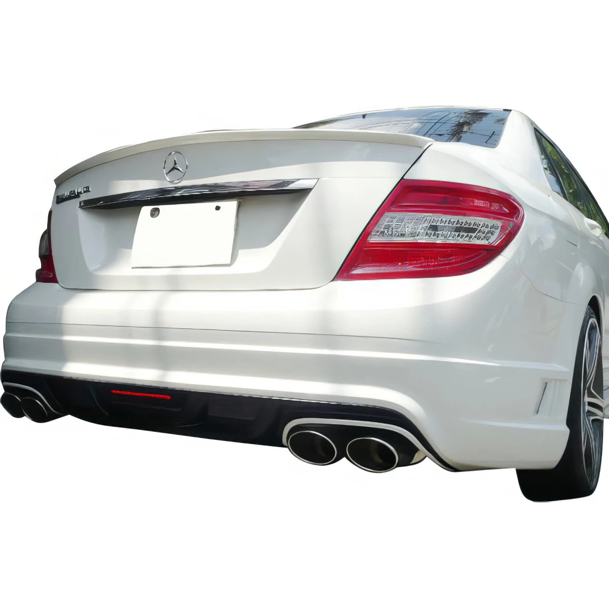 FRP WAL BISO Rear Bumper > Mercedes-Benz C-Class (W204) 2008-2014 > 4-Door Sedan - 110448