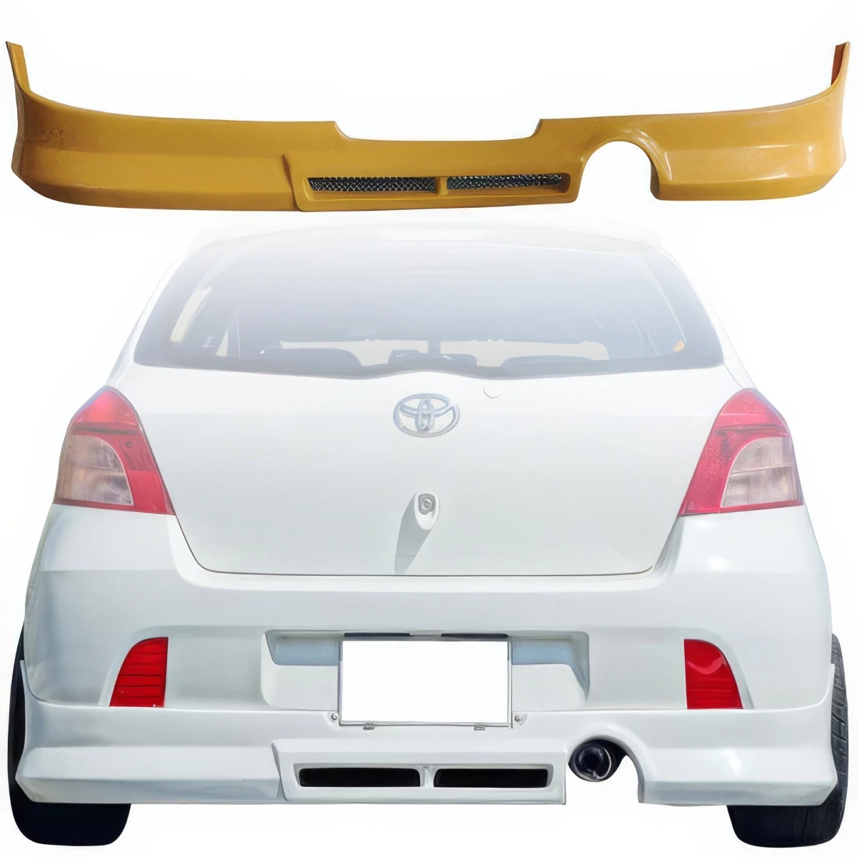 ModeloDrive FRP CON Rear Lip Valance for Toyota Yaris 2007-2011