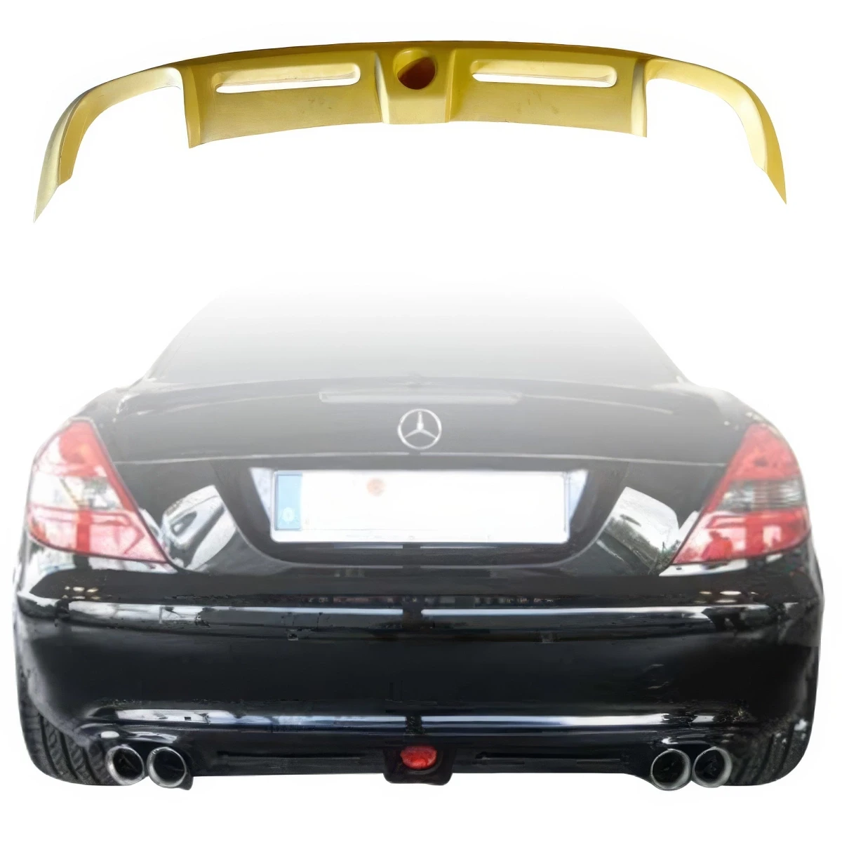 FRP BRAB Rear Lip Valance > Mercedes-Benz SLK (R171) 2009-2011 - 110495
