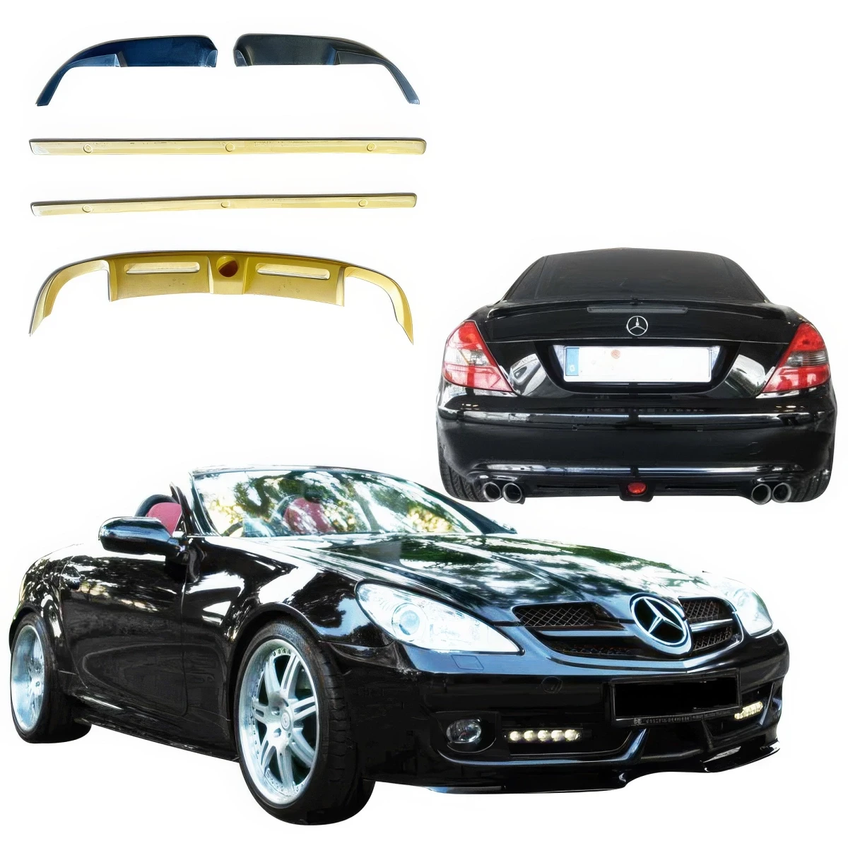 ModeloDrive FRP BRAB Body Kit 7pc > Mercedes-Benz SLK R171 2009-2011