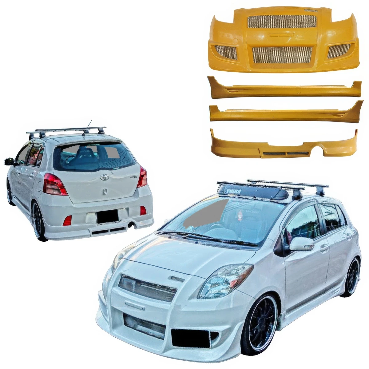 FRP CON Front Bumper > Toyota Yaris 2007-2008 > 3/5dr Hatchback - 110543
