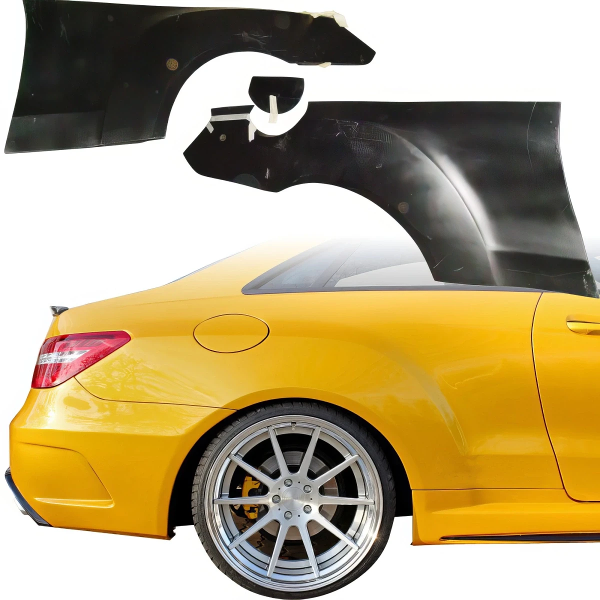 ModeloDrive FRP PDES Wide Body Fenders (rear) Gas Cap for Mercedes-Benz E-Class