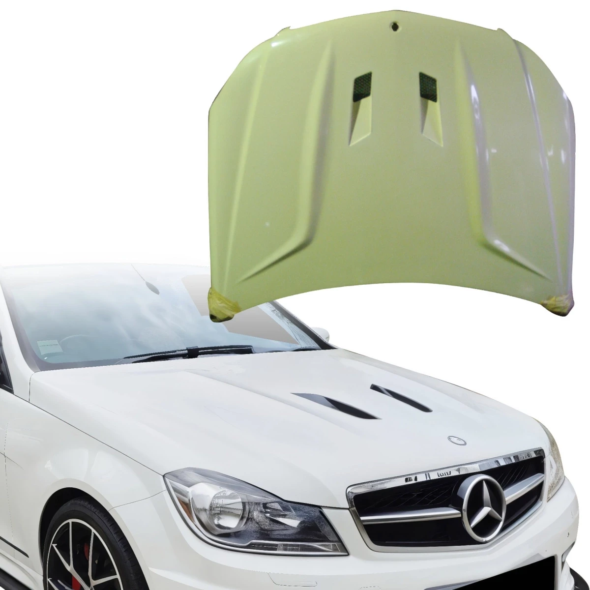 FRP PDES BLSR Turbo Hood > Mercedes-Benz C-Class (W204) 2012-2014 > 4-Door Sedan - 110631