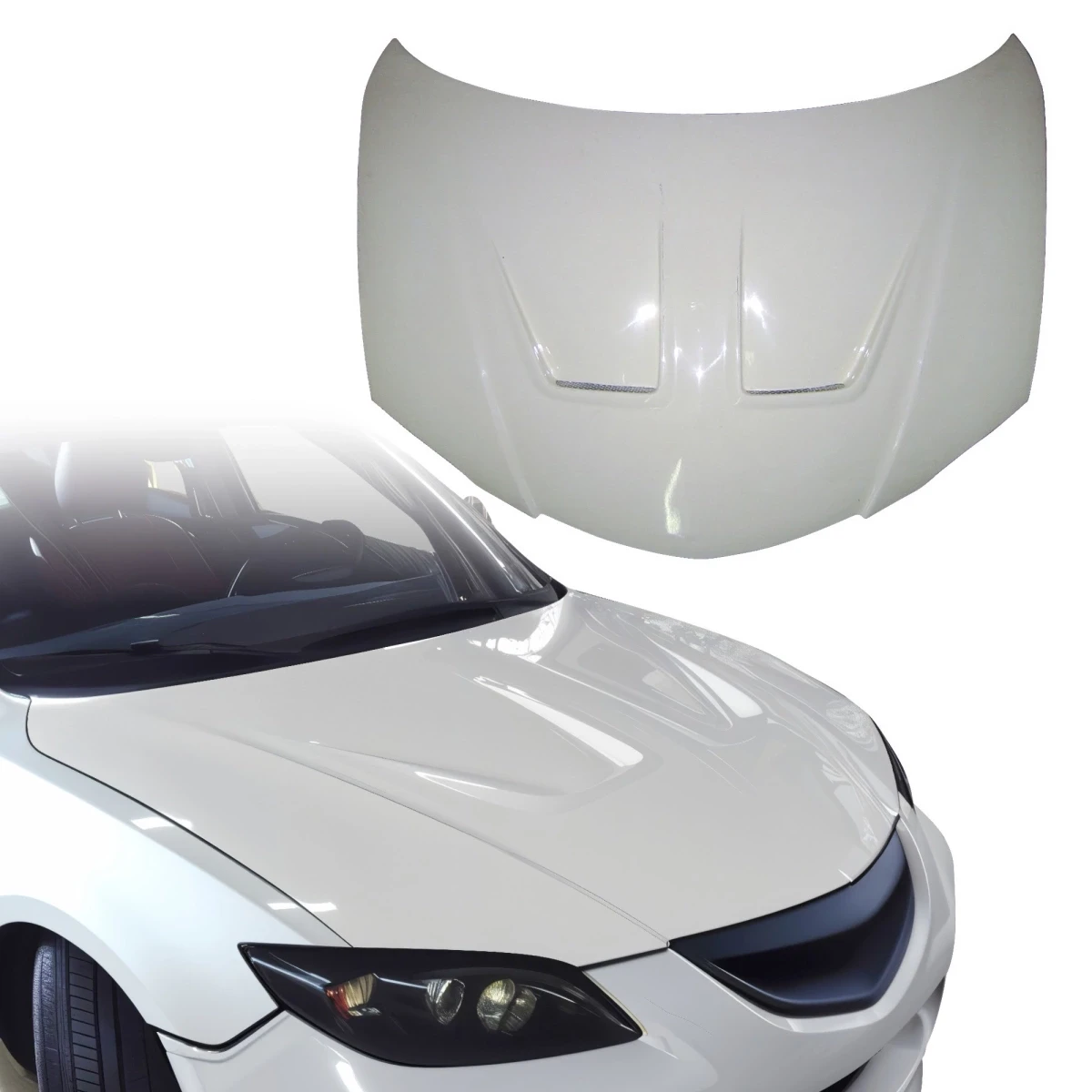ModeloDrive FRP MUGE Hood for Mazda Mazda3 2004-2009
