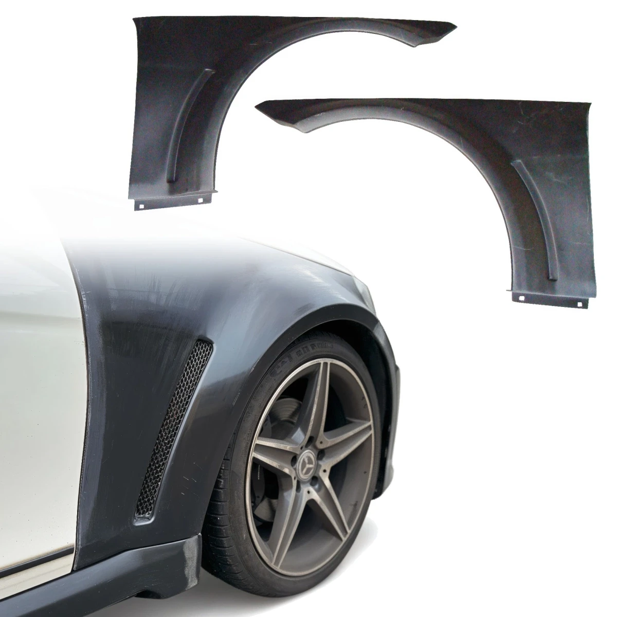 ModeloDrive FRP PDES BSER Wide Body Fenders for Mercedes-Benz C300 08-11