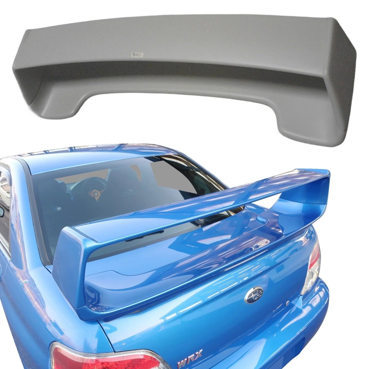 FRP STI High Spoiler Wing w LED > Subaru Impreza WRX 2002-2007 > 4dr Sedan - 110683