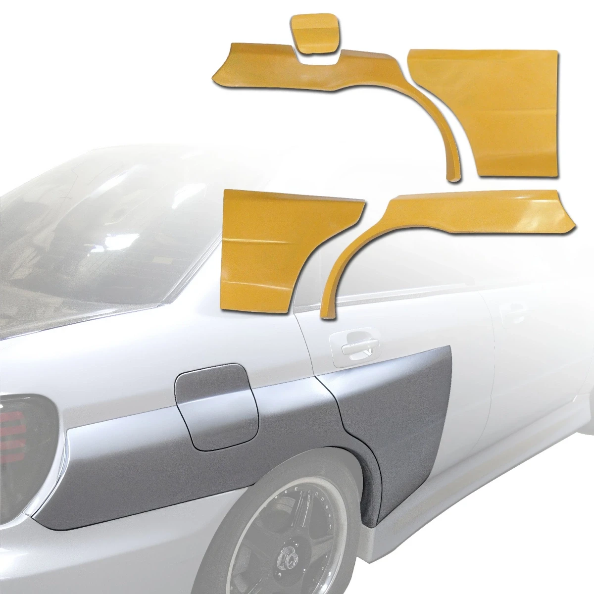 FRP CSPE Wide Body Fenders (rear) 5pc > Subaru Impreza WRX 2002-2007 > 4dr Sedan - 110686