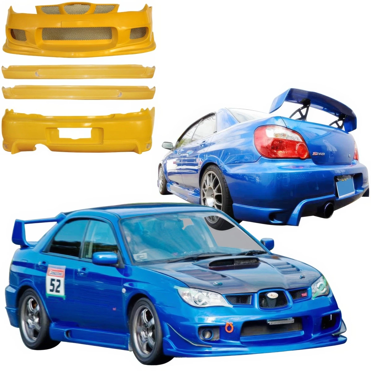 FRP ING Body Kit 4pc > Subaru Impreza WRX 2006-2007 > 4dr Sedan - 110773
