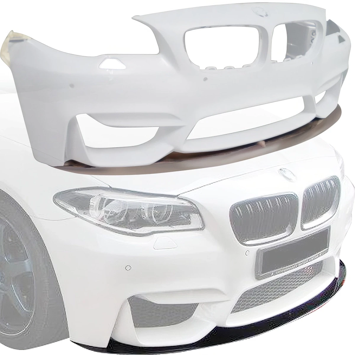 FRP Type-M4 Style Front Valance Add-on > BMW 5-Series (F10) 2011-2016 > 4dr - 110778
