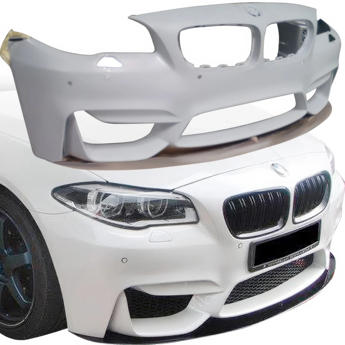 FRP Type-M4 Style Front Bumper and Lip 2pc > BMW 5-Series (F10) 2011-2016 > 4dr - 110779