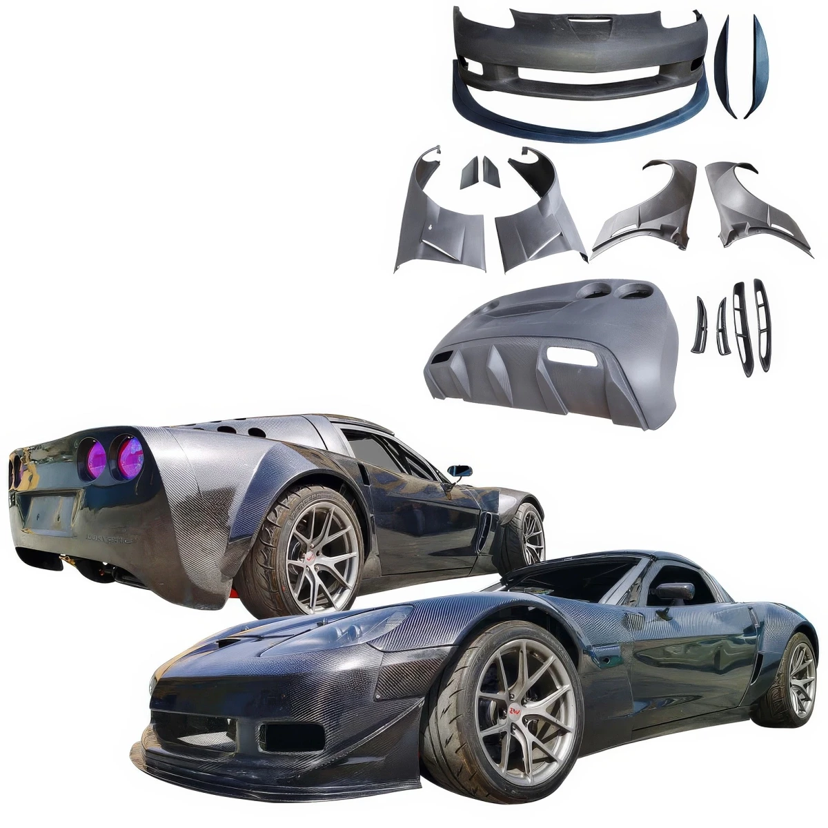 Carbon Fiber GT3-XL Wide Body Kit > Chevrolet Corvette (C6) 2005-2013 - 118966