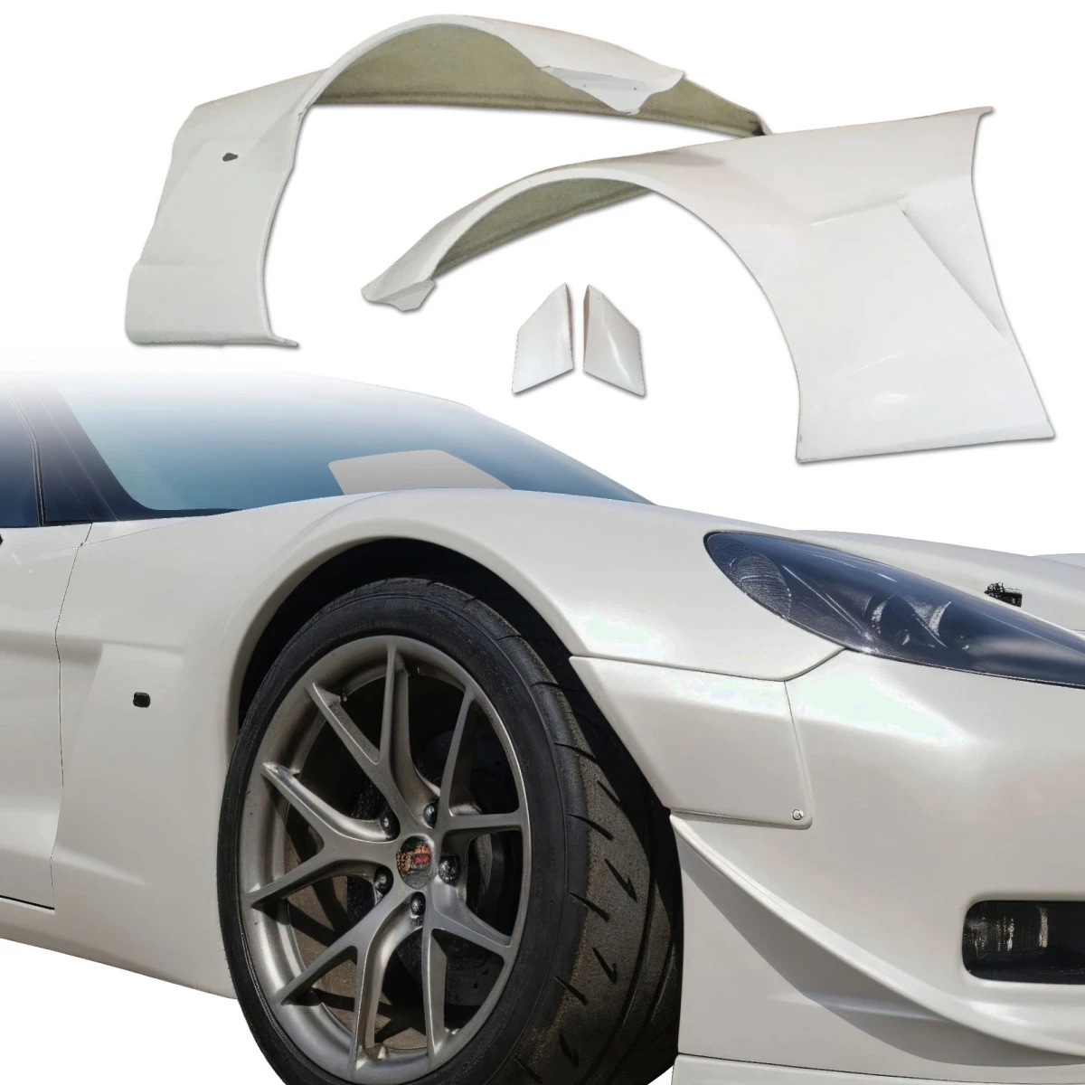 FRP GT3-XL Wide Body Fenders (front) 4pc > Chevrolet Corvette (C6) 2005-2013 - 118978
