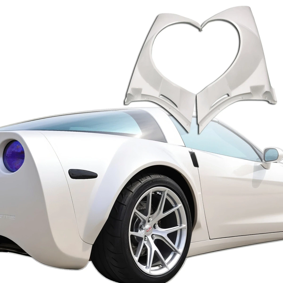 FRP GT3-XL Wide Body Fenders (rear) 2pc > Chevrolet Corvette (C6) 2005-2013 - 118980