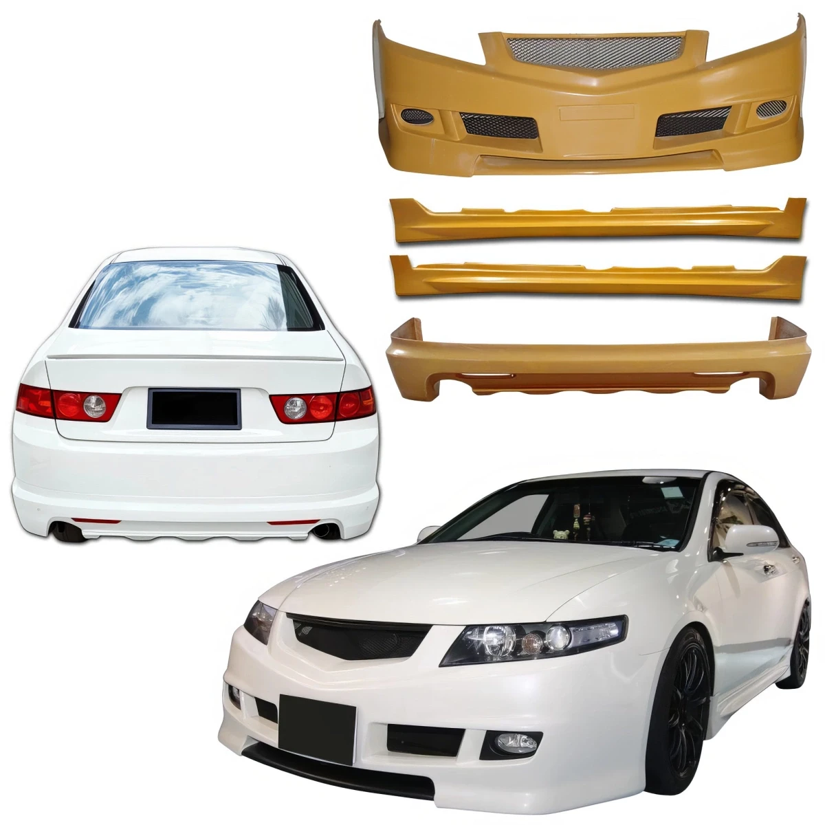 ModeloDrive FRP MUGE V1 Body Kit 4pc for Acura TSX CL9 (2004-2008)
