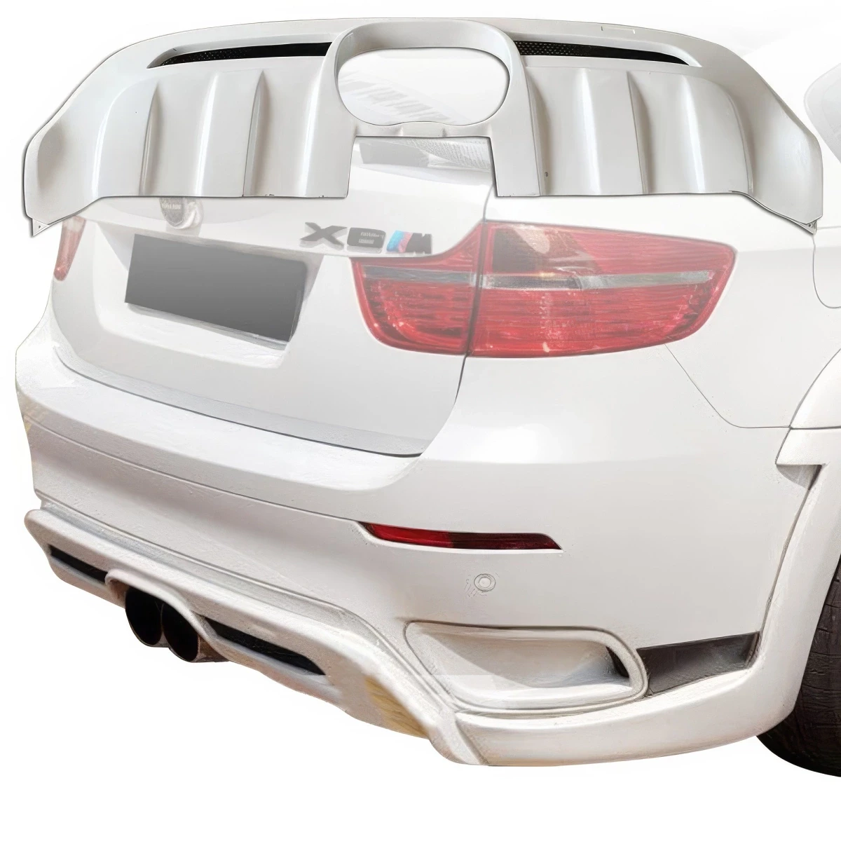 FRP HAMA Rear Opional Diffuser Center Hole > BMW X6 (E71) M 2008-2014 - 120005