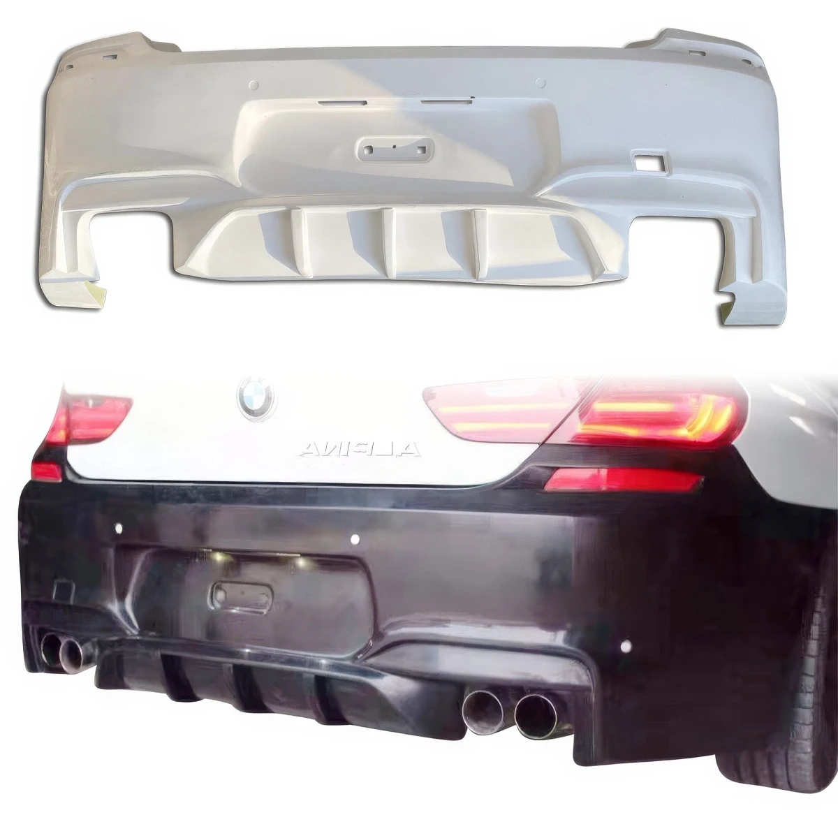 FRP M6-Style Rear Bumper > BMW 6-Series (F06 F12 F13) 2011-2019 - 120056