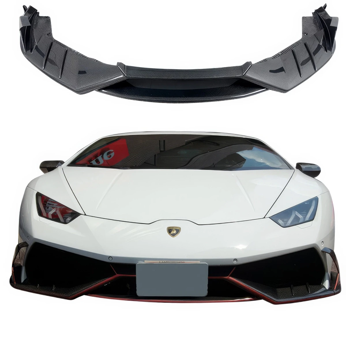 Carbon Fiber MASO Front Lip > Lamborghini Huracan 2014-2019 - 120080