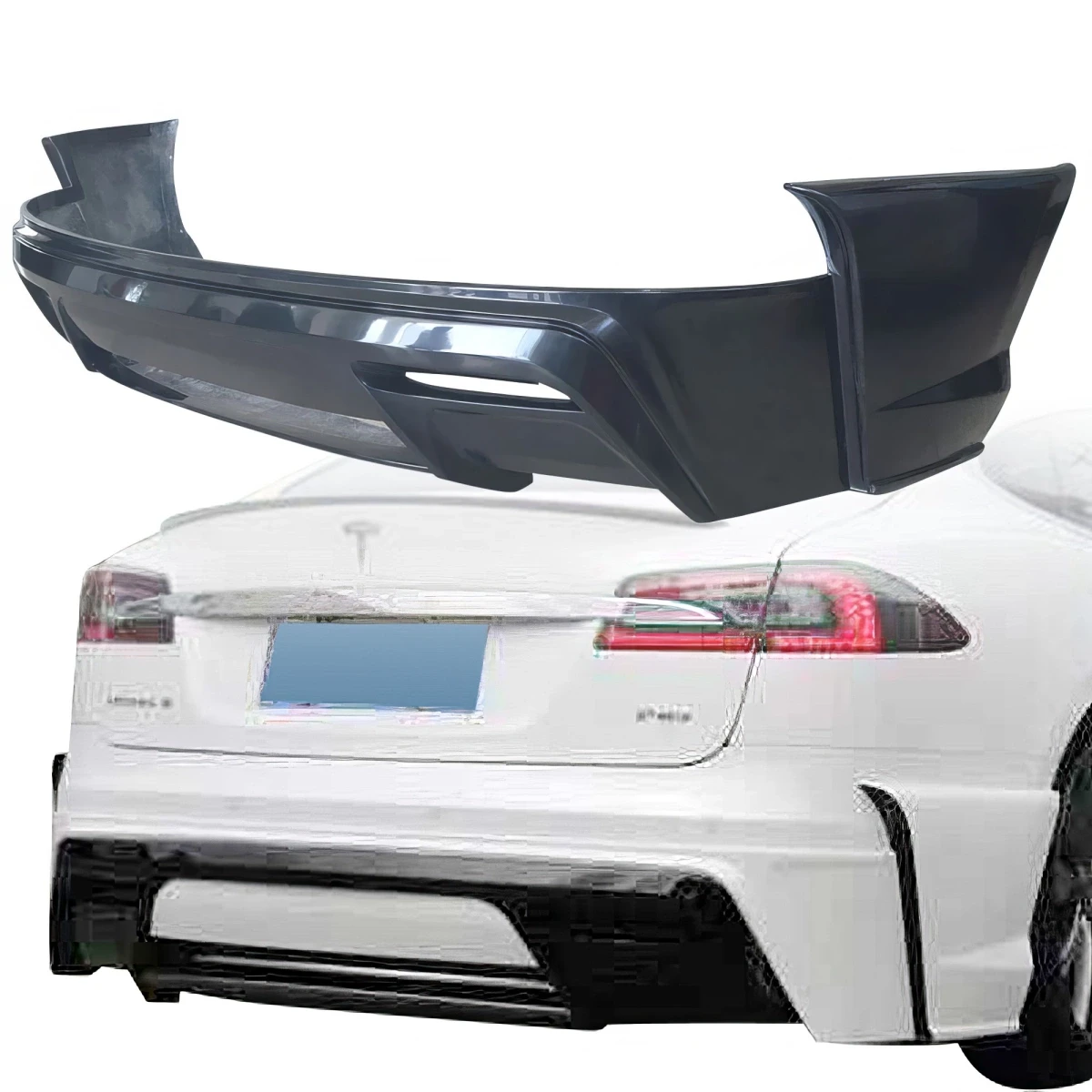 FRP KKR Rear Lip Valance > Tesla Model S 2012-2015 - 120096