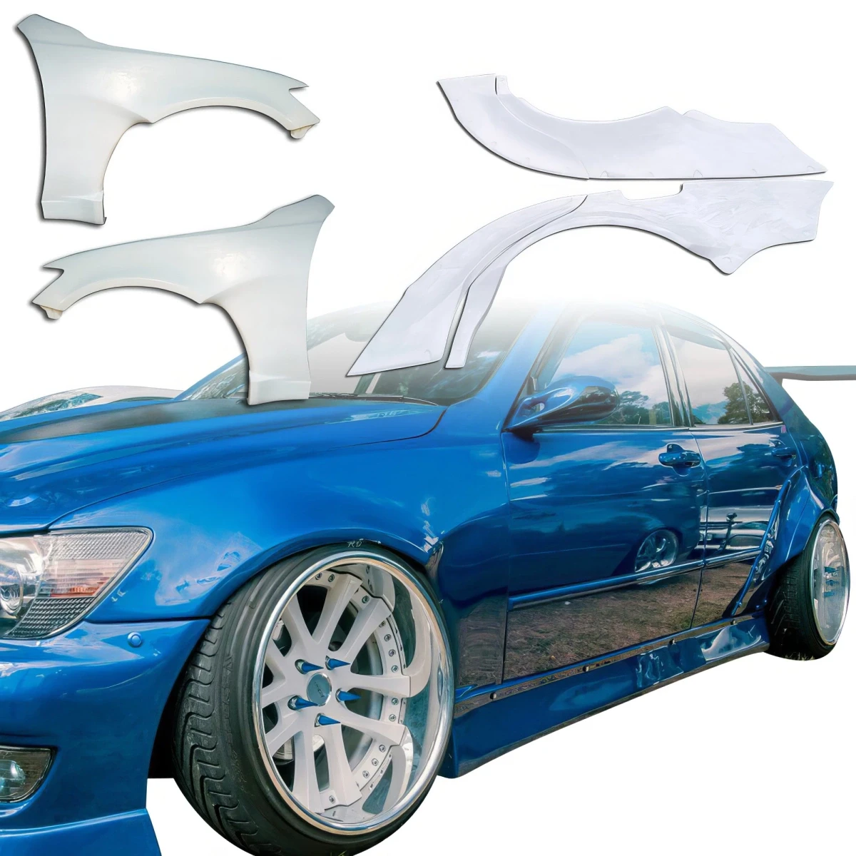 FRP MSV Wide Body 30/65 Fender Flare Set 8pc > Lexus IS300 2000-2005> 4dr - 120160
