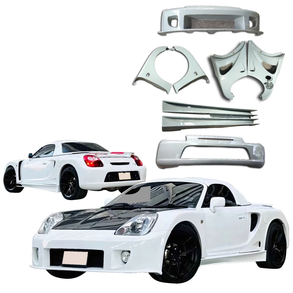FRP MCRA v1-Open Wide Body Kit 8pc > Toyota MRS MR2 Spyder 2000-2005 - 120301