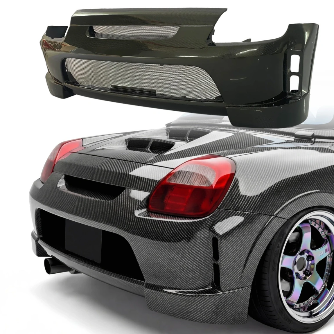 Carbon Fiber APBR Wide Body Rear Bumper > Toyota MRS MR2 Spyder 2000-2005 - 120306