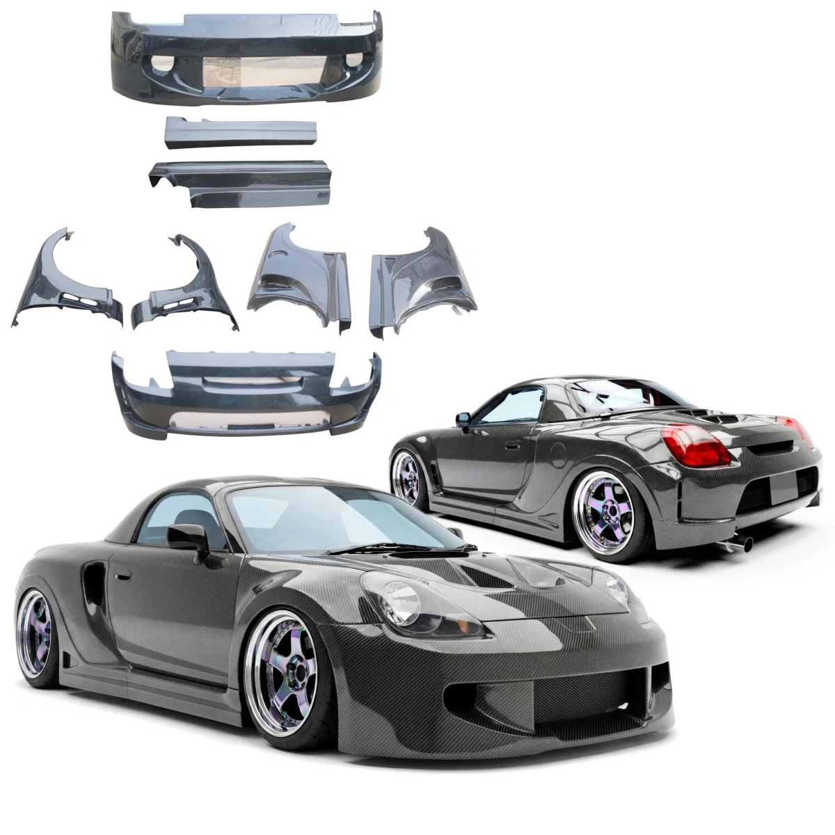 Carbon Fiber APBR Wide Body Kit > Toyota MRS MR2 Spyder 2000-2005 - 120307