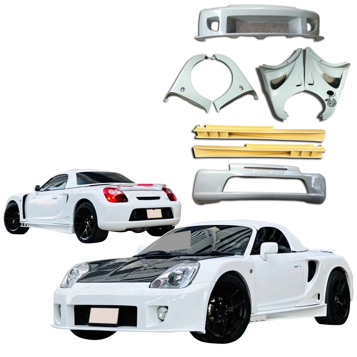FRP MCRA v1-Louver Wide Body Kit 8pc > Toyota MRS MR2 Spyder 2000-2005 - 120312