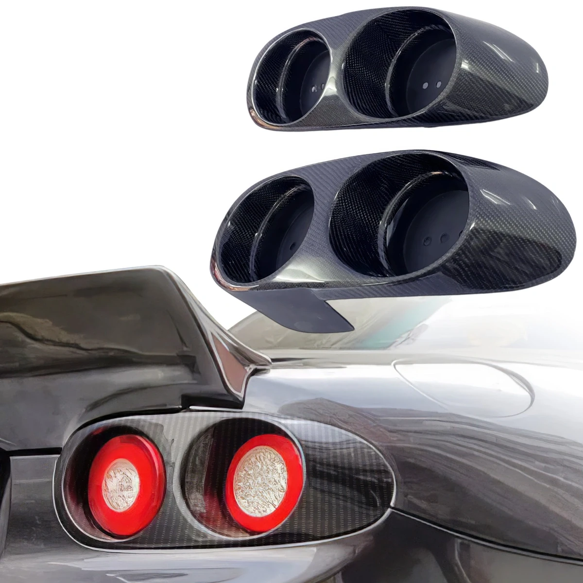 Carbon Fiber QUAD Taillight Housings > Mazda Miata (NC) 2006-2015 - 120364