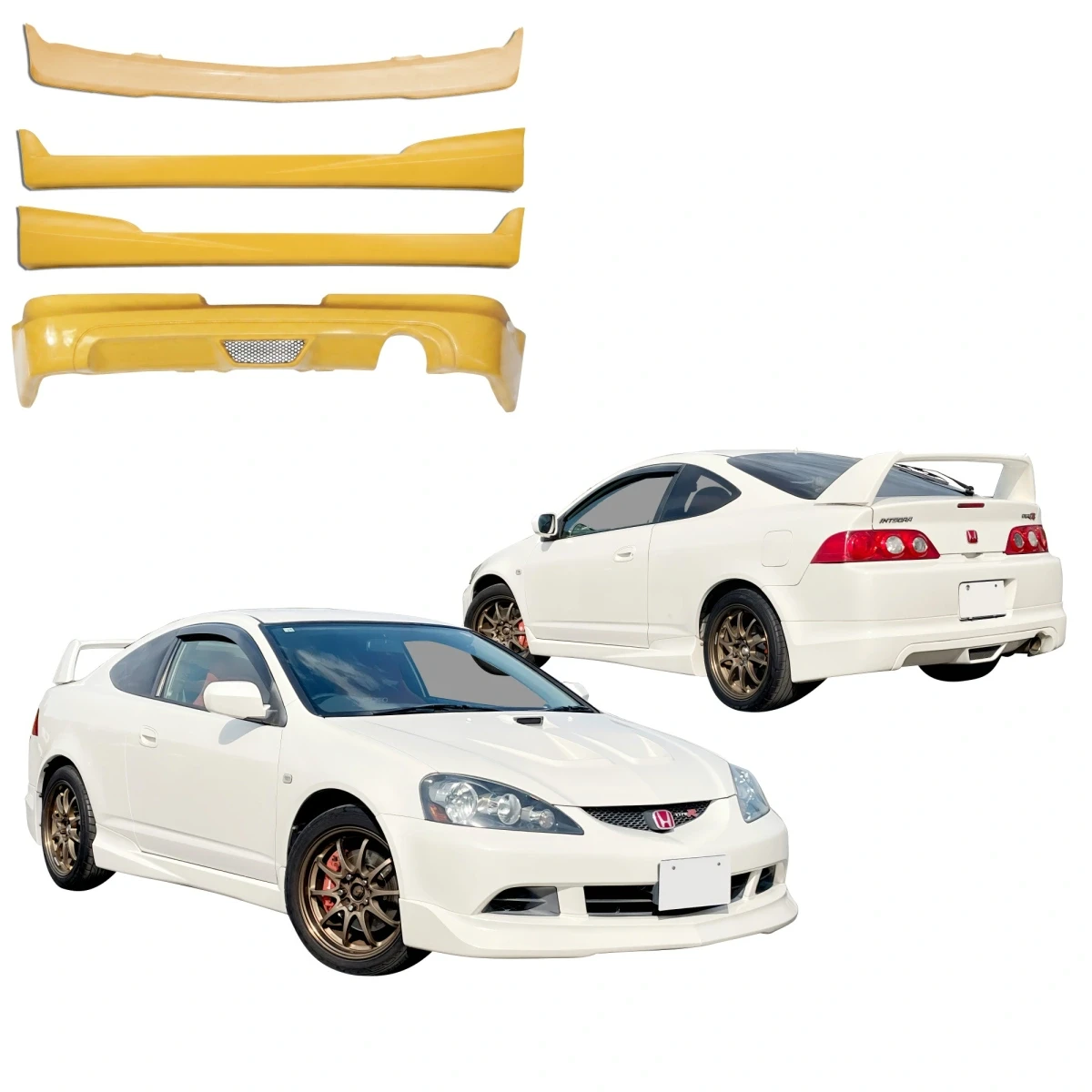 FRP MUGE v3 Body Kit 4pc > Acura RSX (DC5) 2005-2006 - 120607