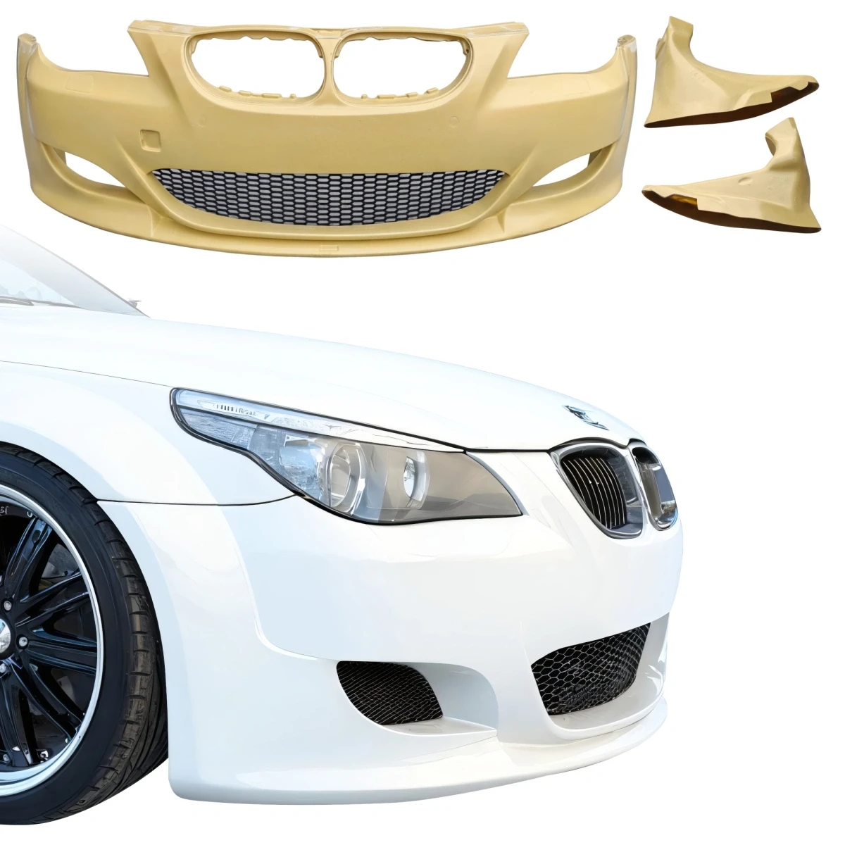 FRP LUMM Wide Body Front Bumper > BMW 530i (E60) 2004-2007 > 4dr Sedan - 120692