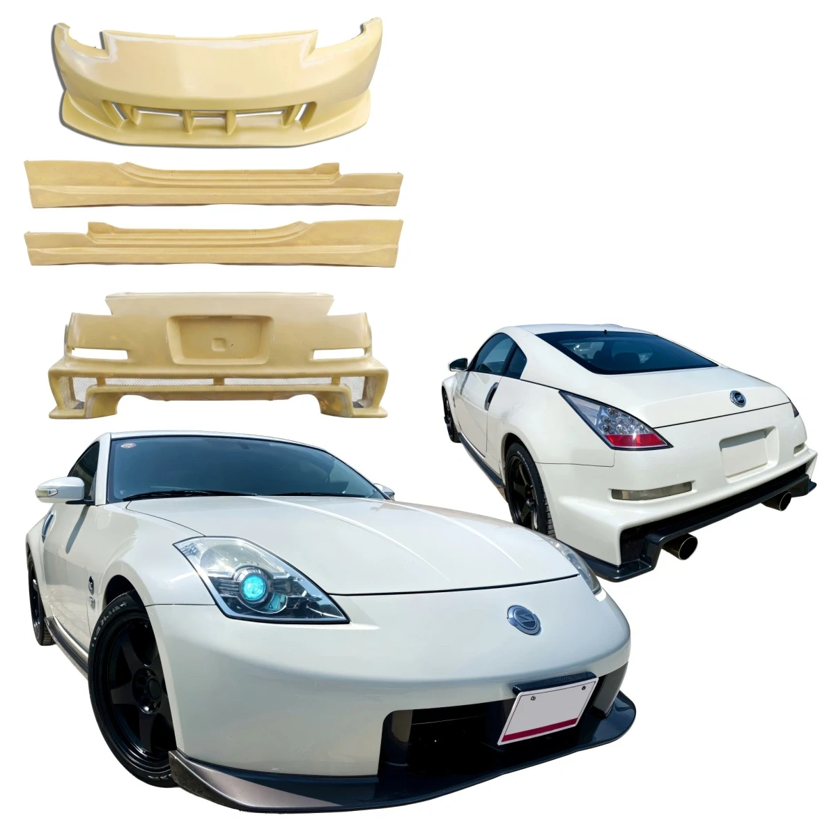 FRP NISM v3 Body Kit 4pc > Nissan 350Z (Z33) 2003-2008 - 120750