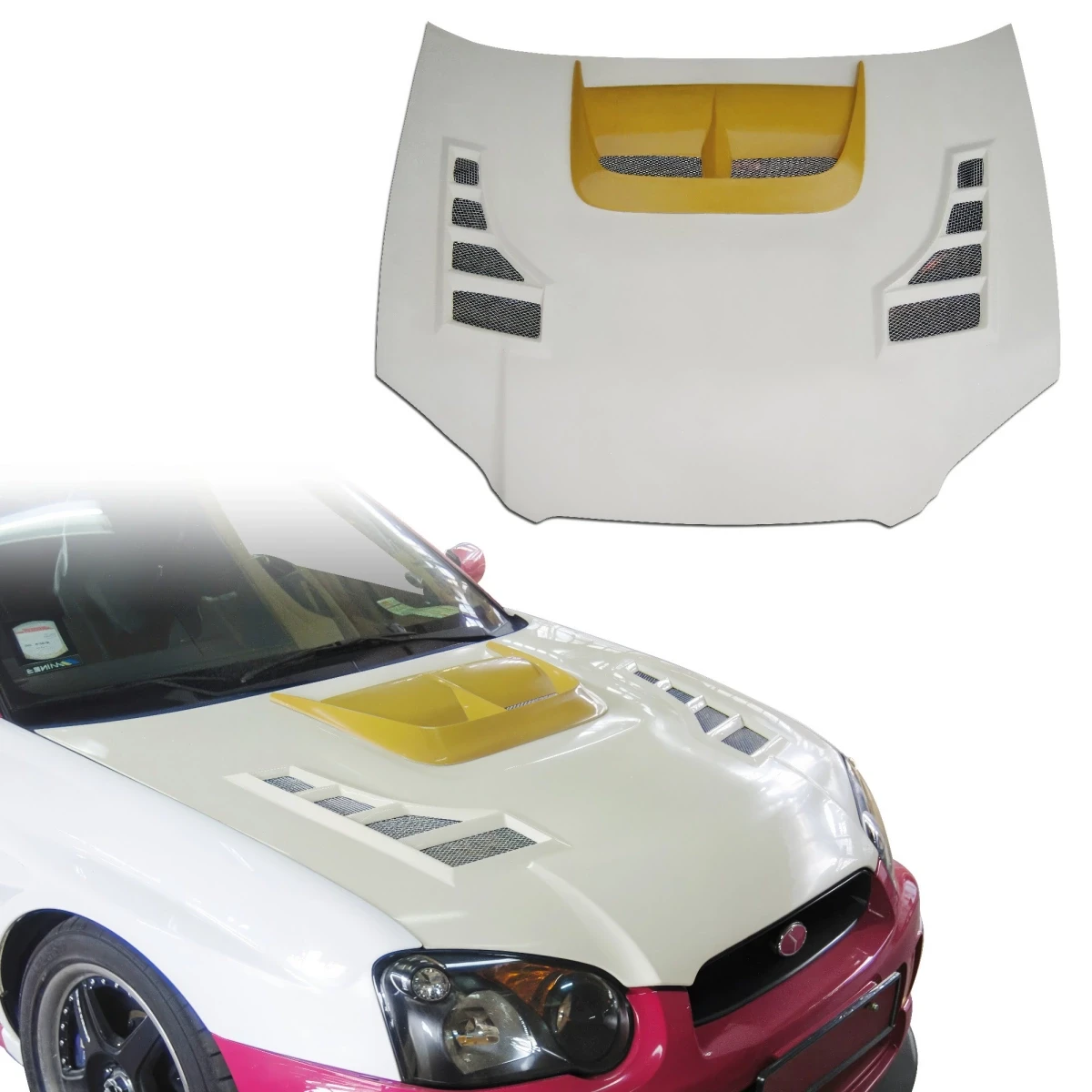 FRP CUSC Louvred Hood w Inverted Duct > Subaru Impreza WRX 2004-2005 > 4/5dr - 200040