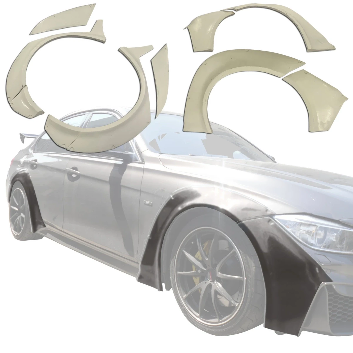 FRP VP Wide Body Flares Set > BMW 3-Series (F30) 2012-2018 > 4dr Sedan - 200045