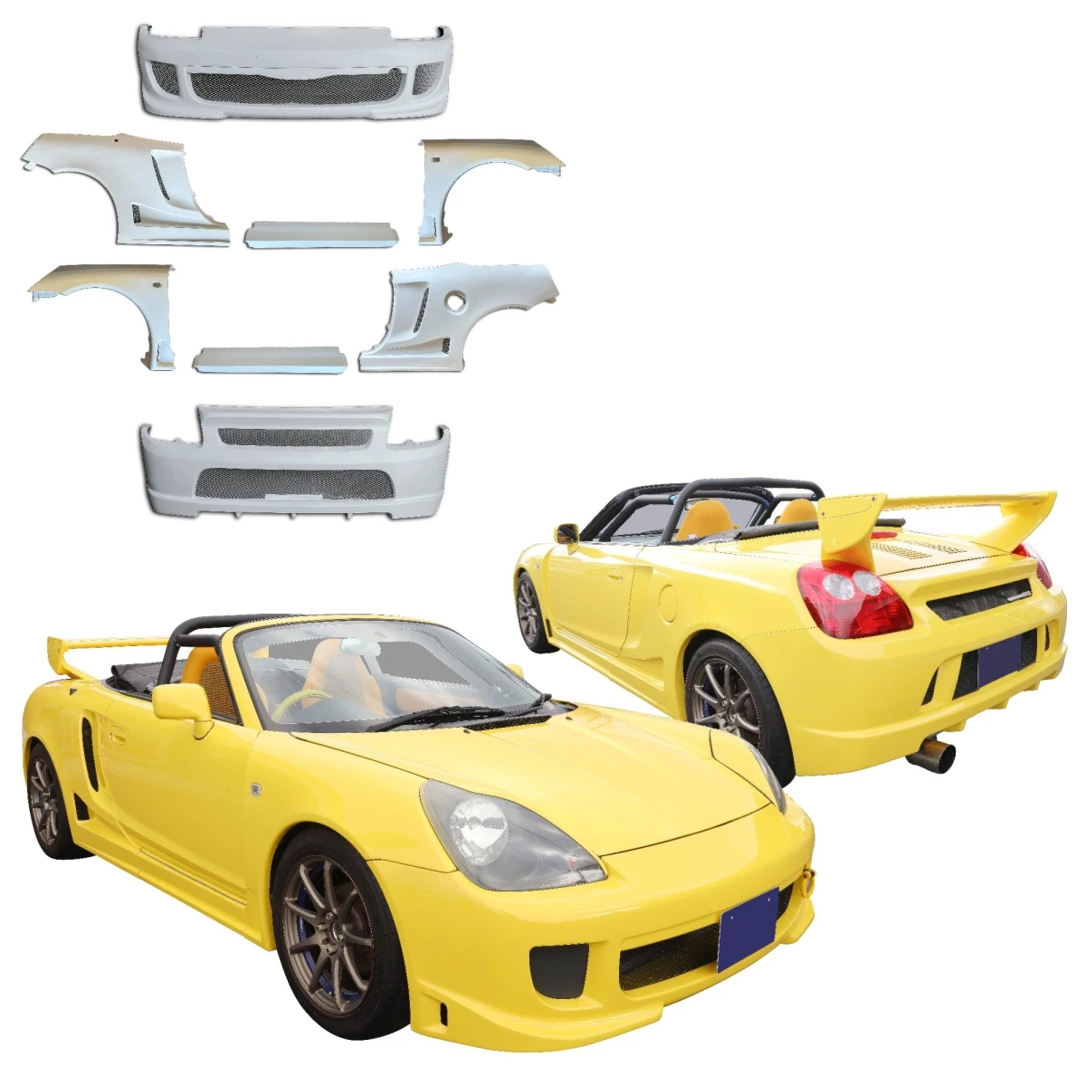 FRP TR-VM80 Wide Body Kit 8pc > Toyota MRS MR2 Spyder 2000-2005 - 200056