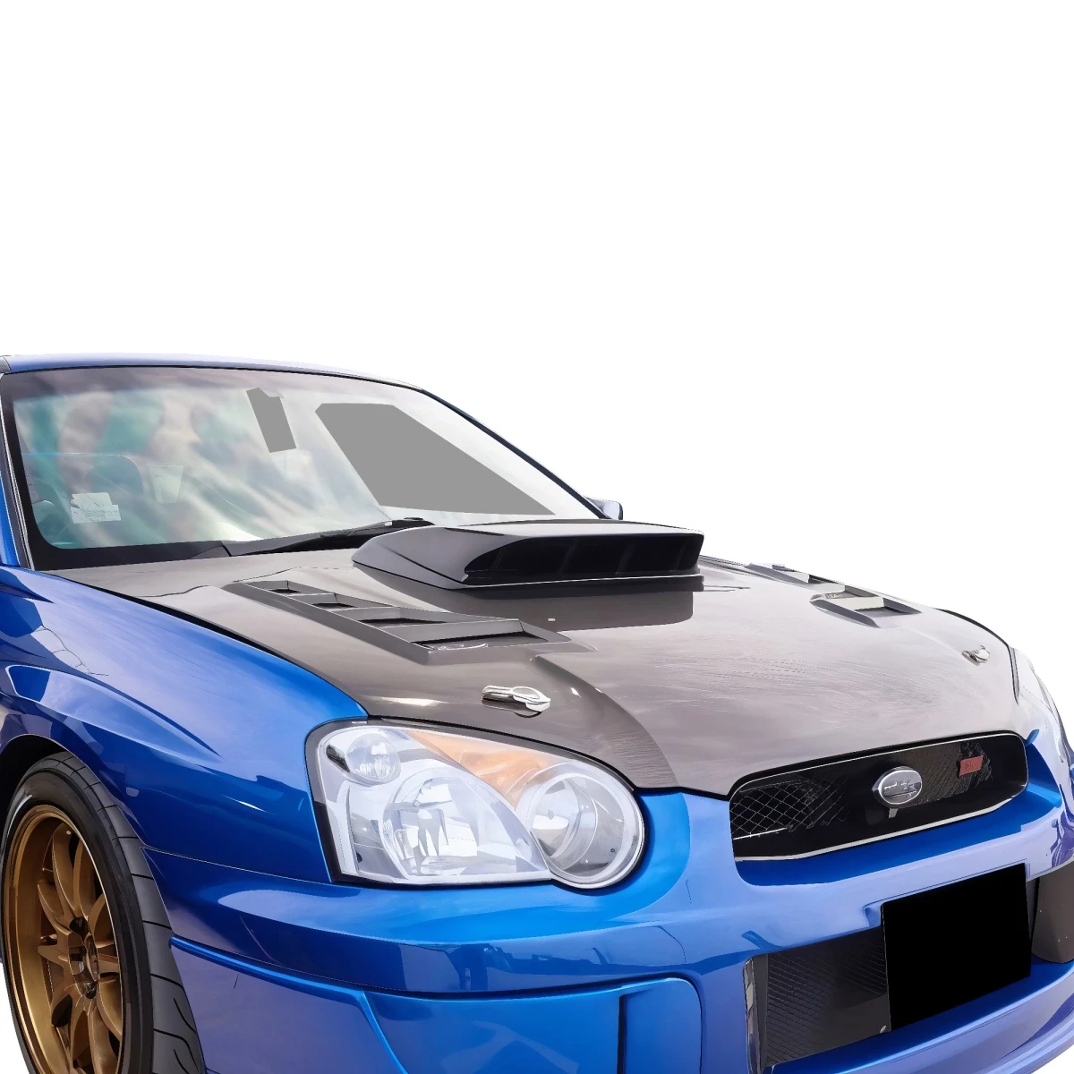 FRP CUSC Louvred Hood w 4in STi Duct > Subaru Impreza WRX 2004-2005 > 4/5dr - 200063